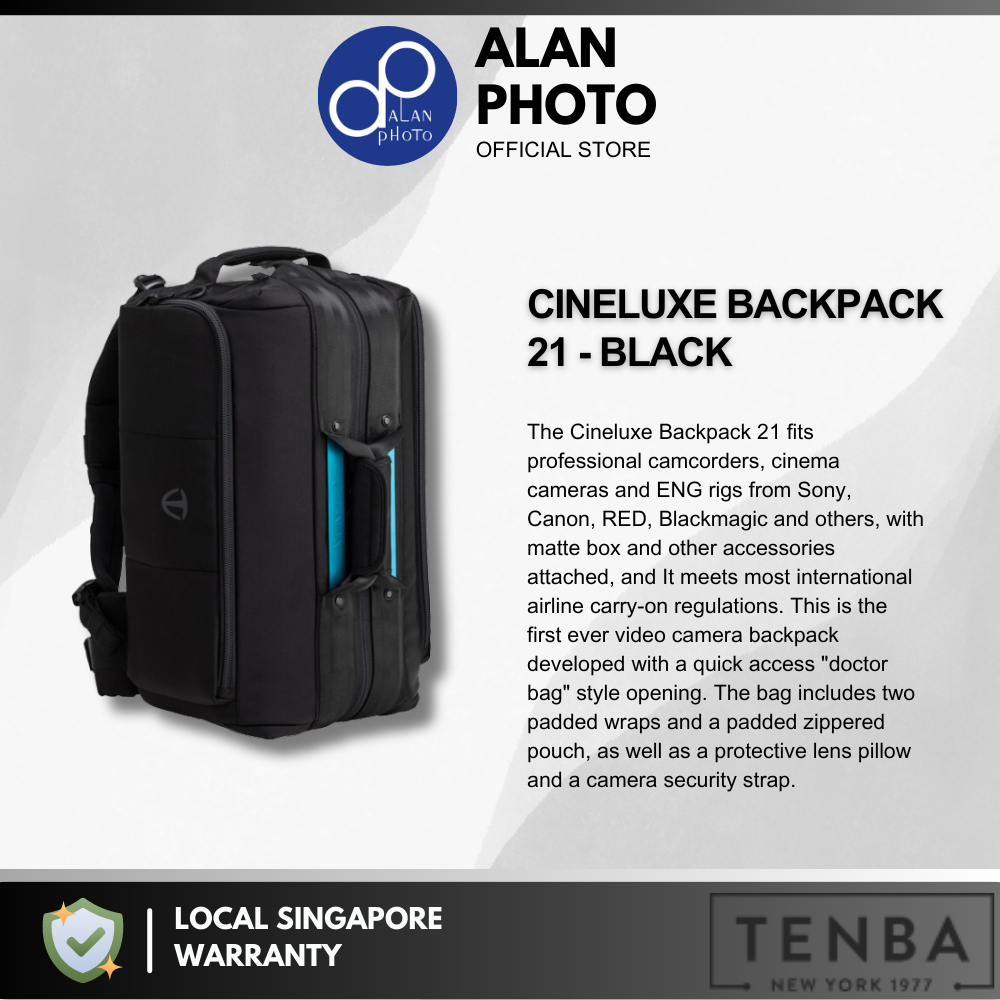 Tenba CINELUXE BACKPACK [21 and 24] Camera Bag Video camera