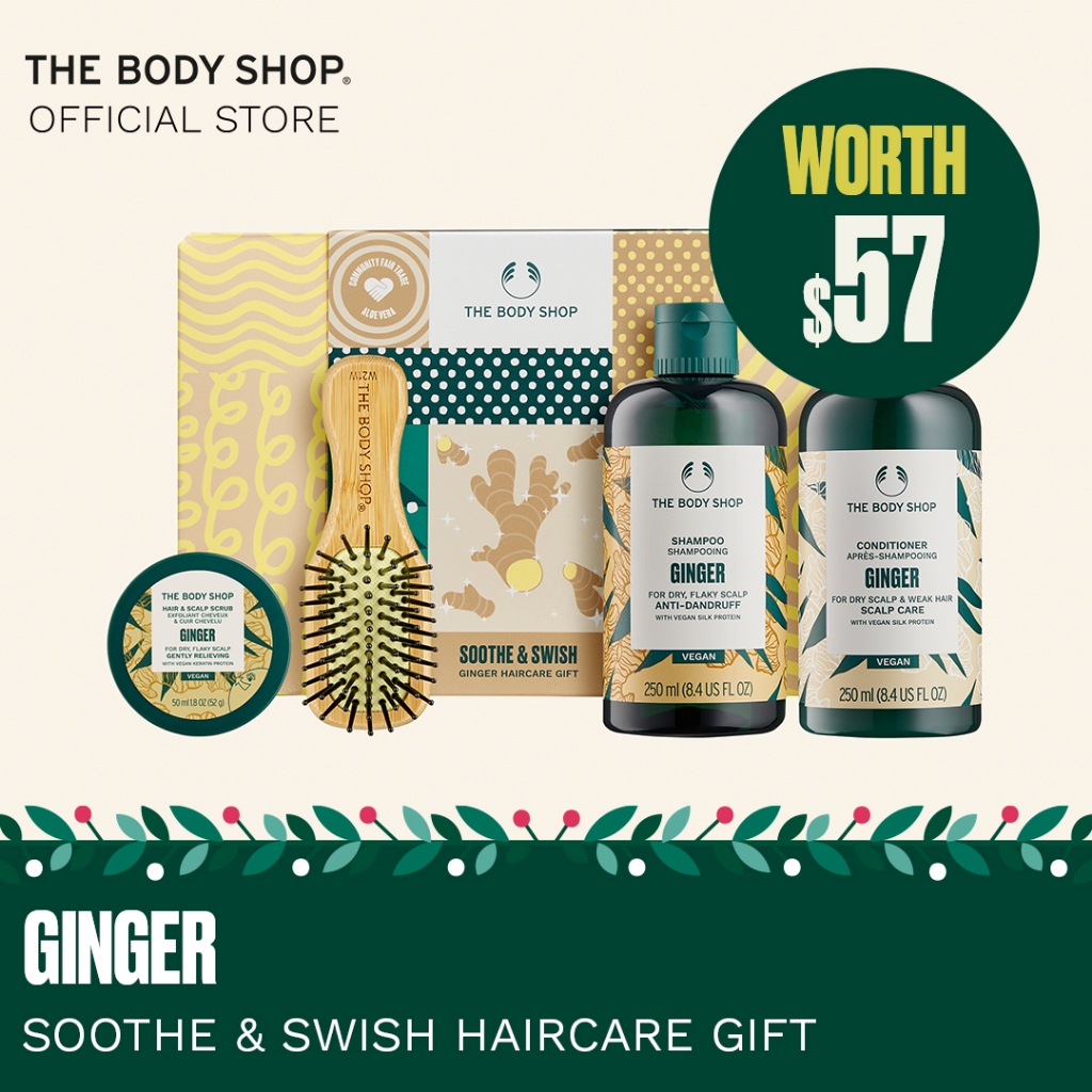 Xmas 2023) The Body Shop Soothe & Swish Ginger Haircare Gift