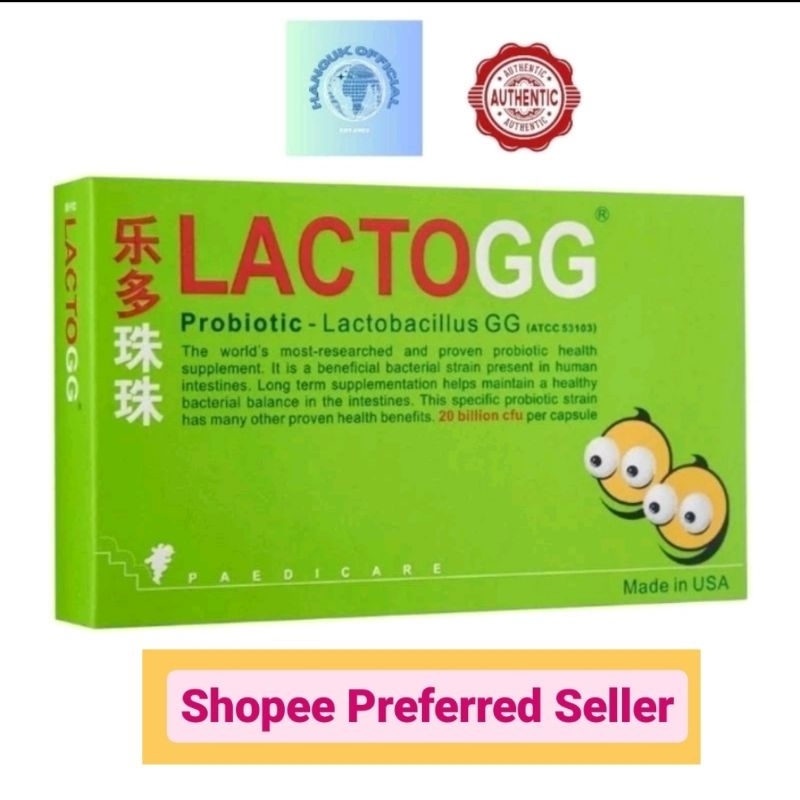 LACTOGG Probiotic Lactobacillus GG 30 Capsules expiry Oct 2025