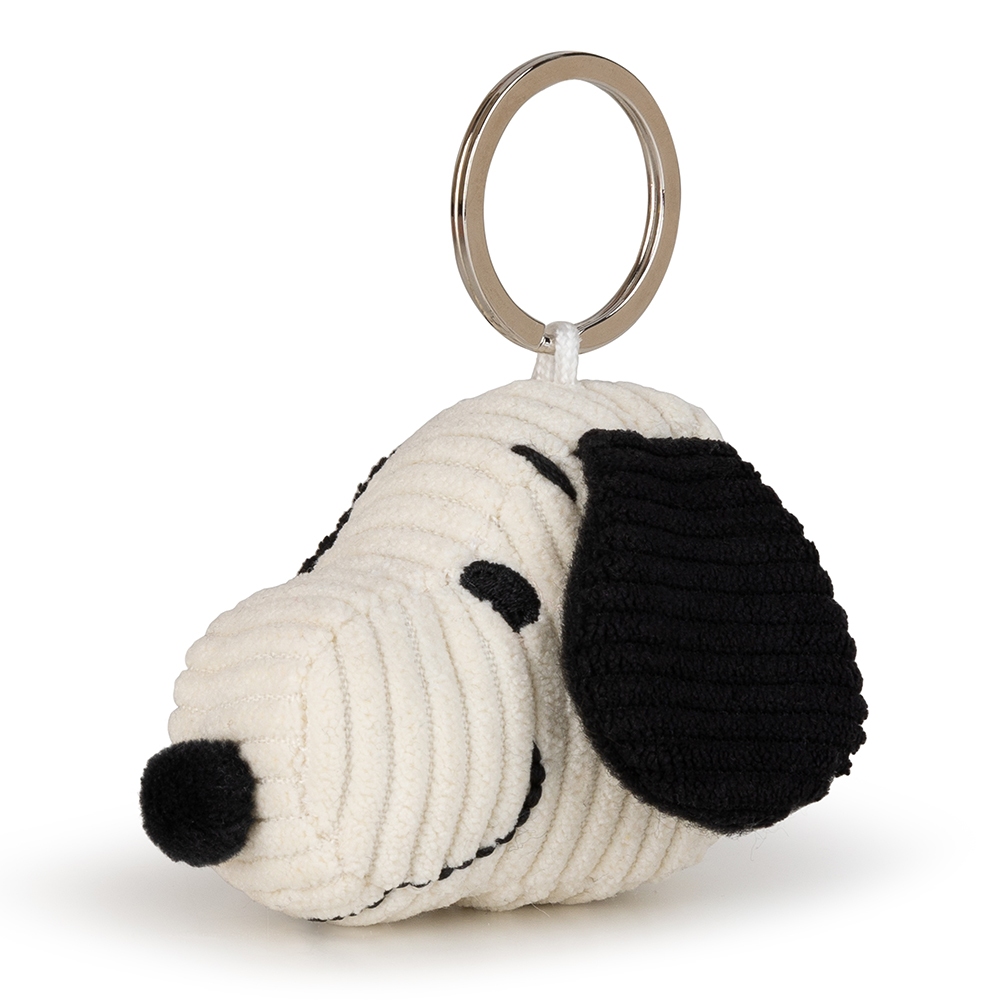 Peanuts Snoopy Head Corduroy Cream Keychain Plush Toy Clip 4.5cm ...
