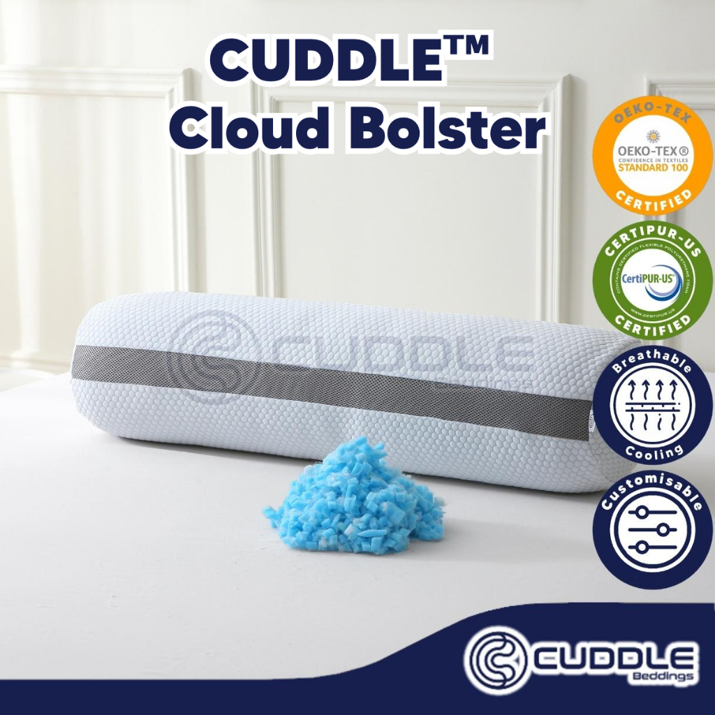 Cuddle™ Cloud Bolster/ Shredded Memory Foam Cooling Bolster ...