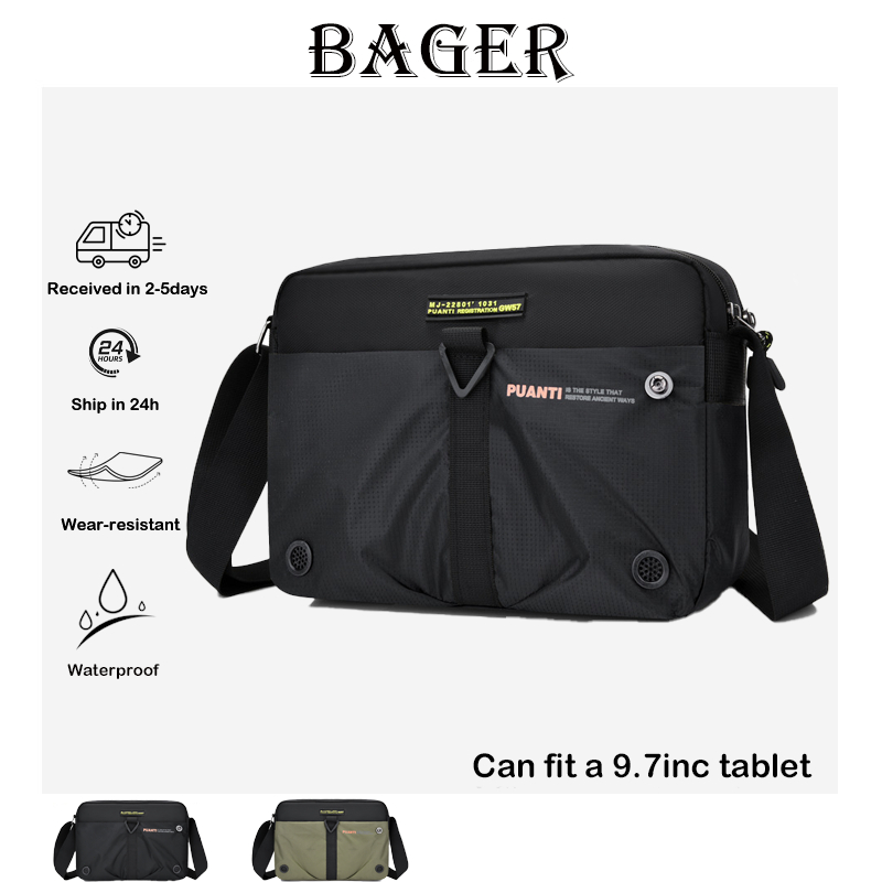 【SG Local】Waterproof Men Shoulder Bag Fashion Crossbody Bag Nylon Men Sling Bag Shopee Singapore