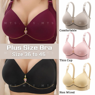 Push up Bra Plus Size Women Support Back Fat - Seven-breasted Oversized  Gathered Ultra-Soft and Breathable Comfortable Smoothing Bra(2-Packs) 