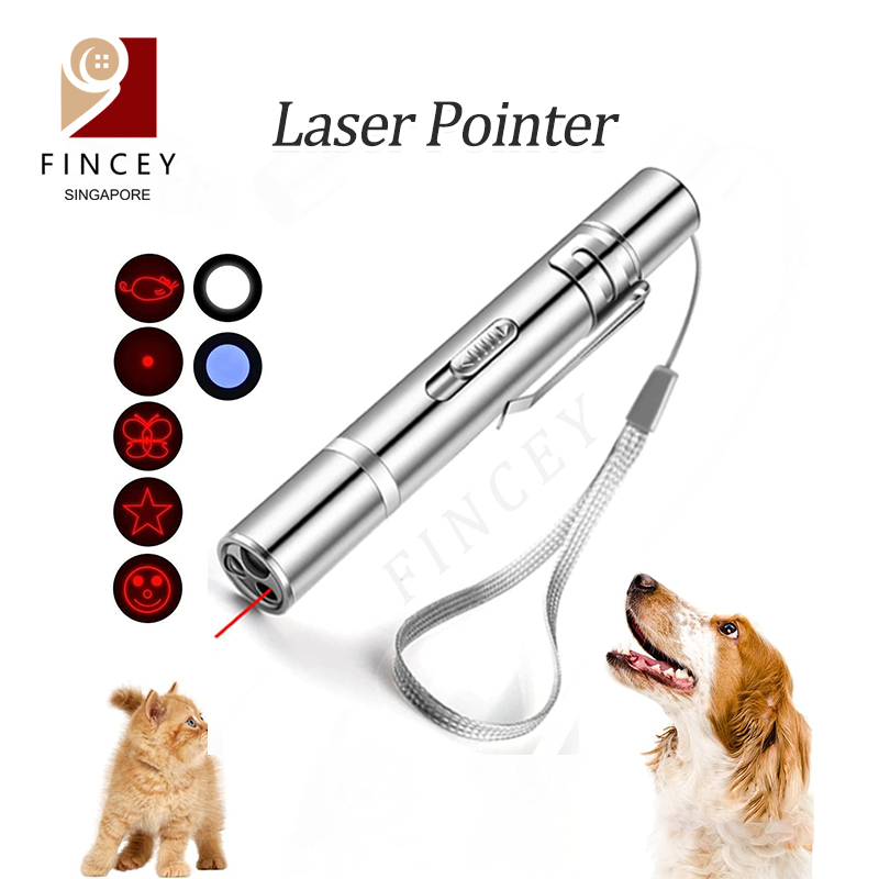 【SG】Laser Pointer Cat Laser Toy 3 in 1 USB Cats Laser Training Chaser ...