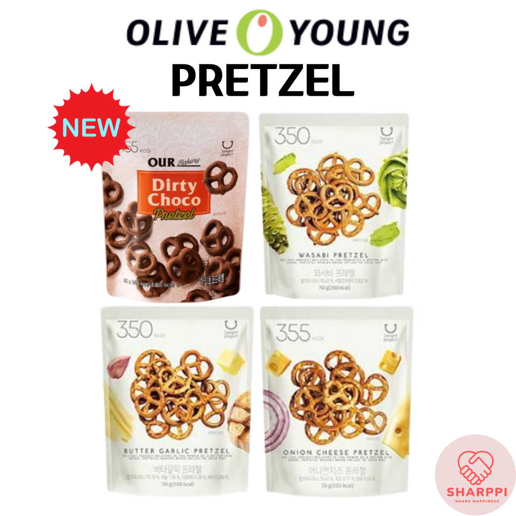 Olive Young Delight Project Low Calorie Pretzel /Butter Garlic /Onion