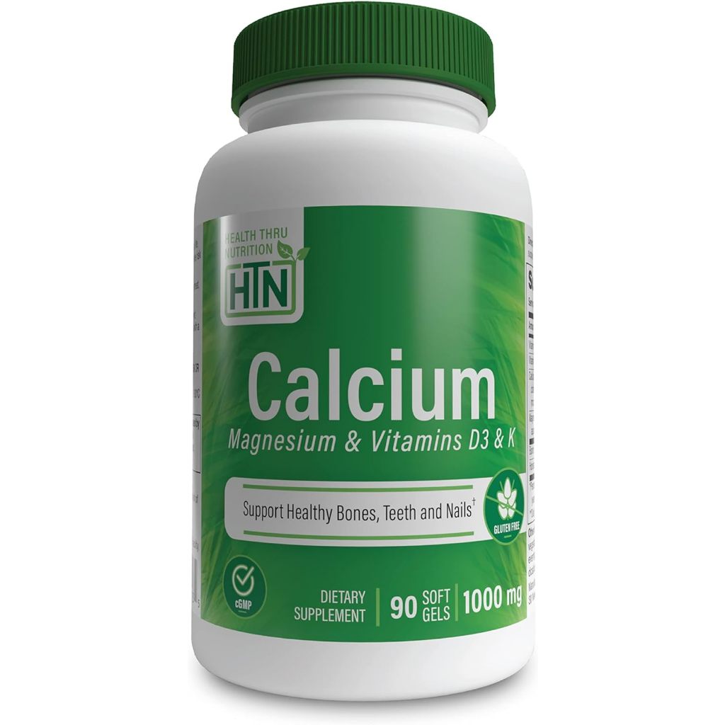 Health Thru Nutrition 90 Softgels Calcium 1000mg and Magnesium 400mg