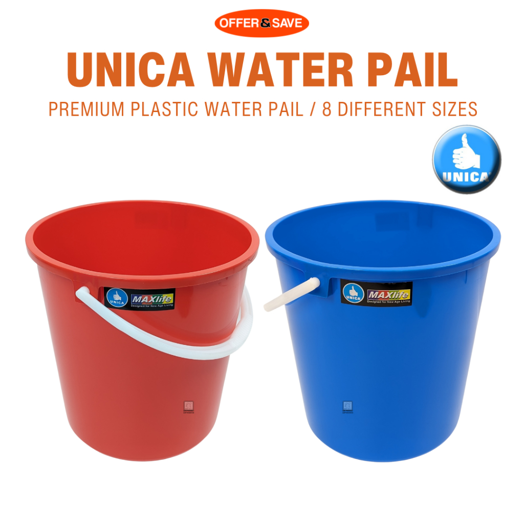 UNICA Utility Water Pail / Bucket For Washing Cleaning Mopping Pail 8