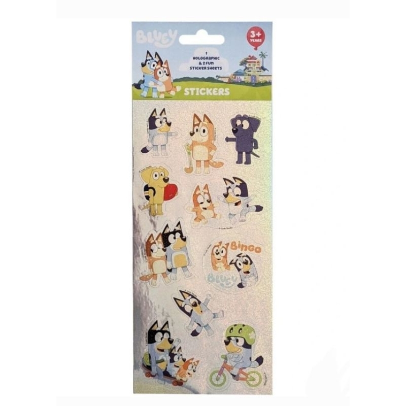 [SG] Bluey Holographical Sticker Pack (3 sheets) | Shopee Singapore