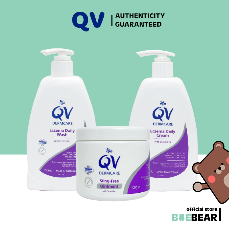 Ego QV Dermcare Eczema Cream With Ceramides 350ml, 1KG QV Dermcare