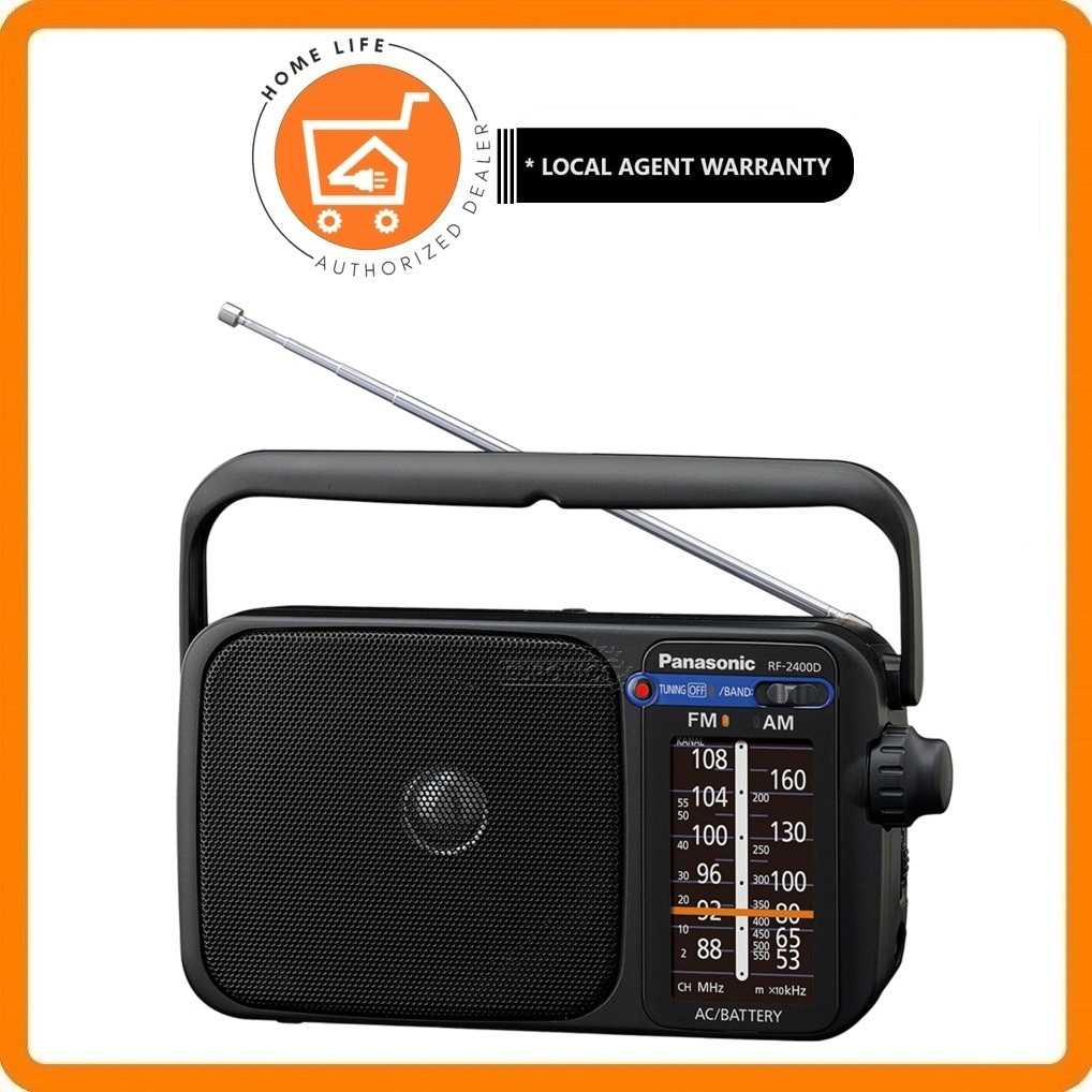 Panasonic RF-2400D Portable AM/FM Radio - Black | Shopee Singapore