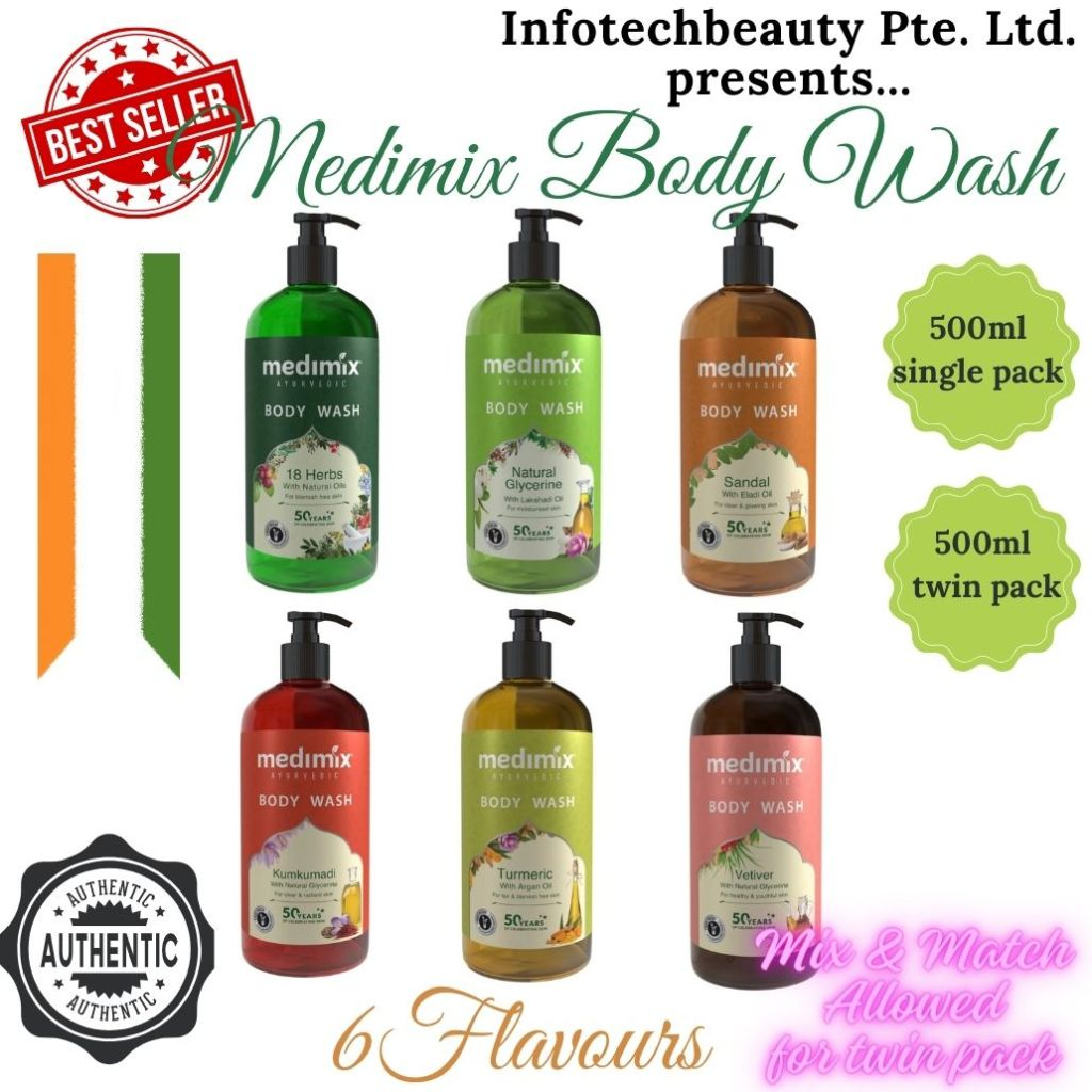 Medimix Body Wash 500ml (single / twin pack) can mix and match