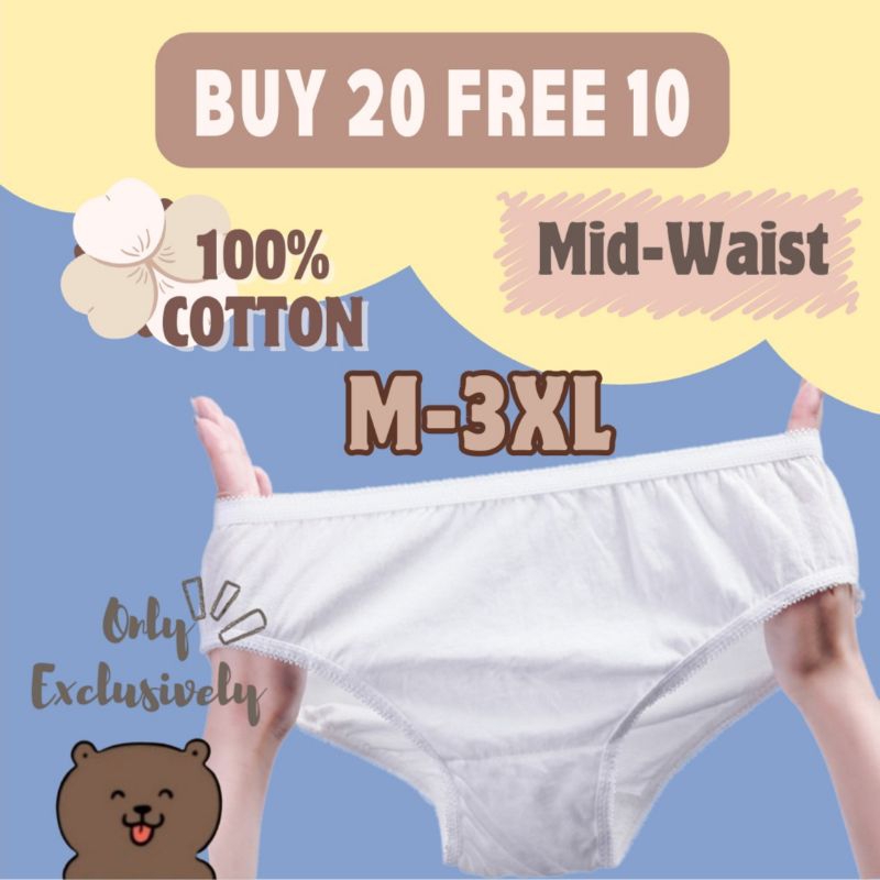 Shop For 2 Women's Low Waist Panty & Get 1 Free