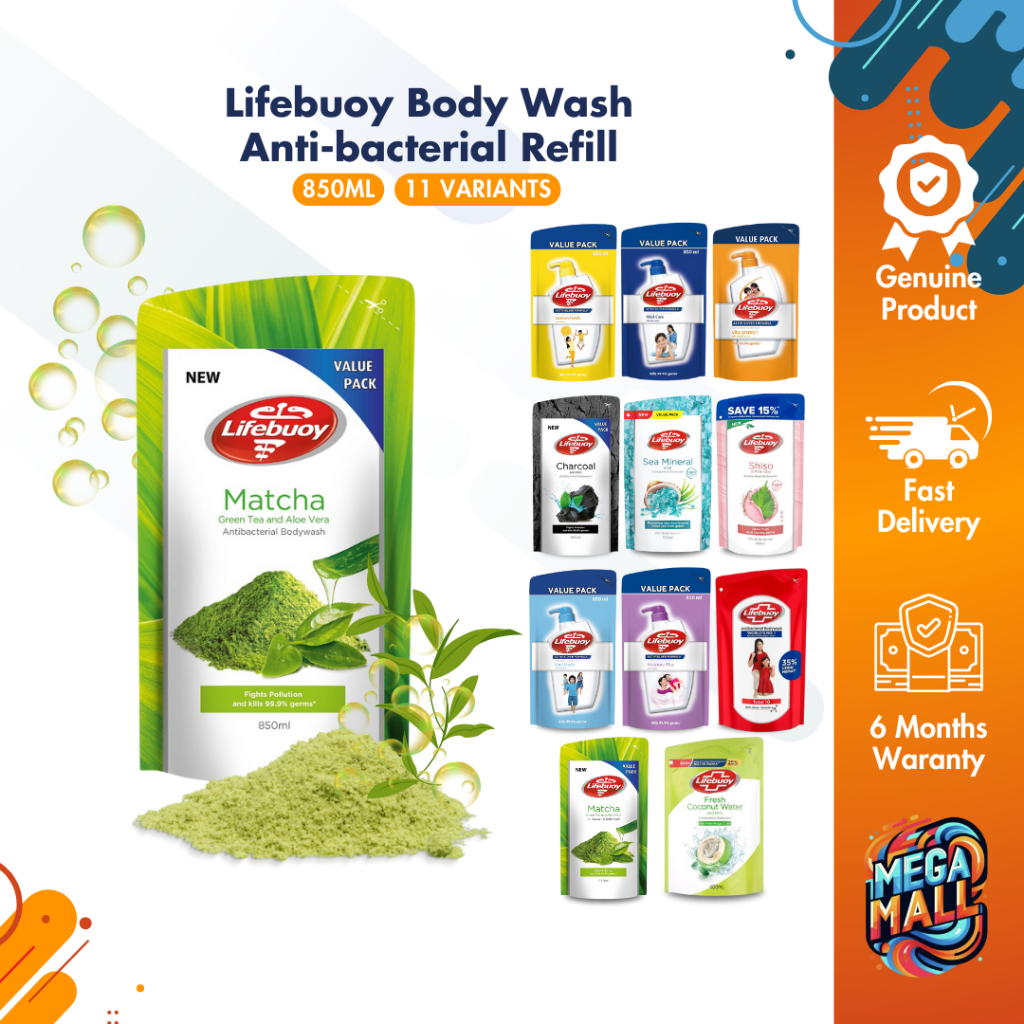 Lifebuoy Body Wash - Refill 850ml, Anti-bacterial, Cool Fresh, Moisture ...