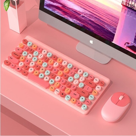 [SG] Retro Pop Up Button 2.4G Computer Wireless Laptop Office Mixed ...