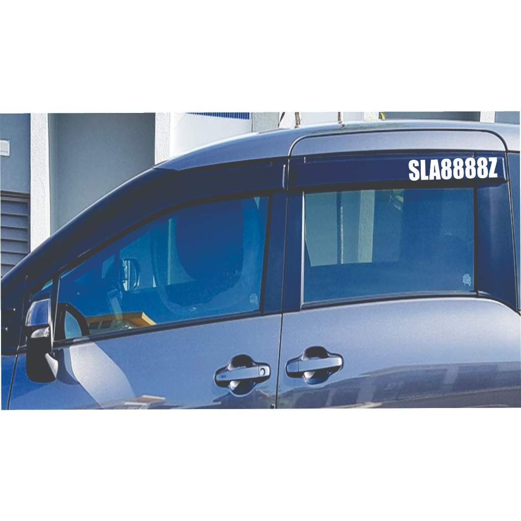 Grab, PHV, Taxi Number plate Diecut Vinyl Stickers for side window ...