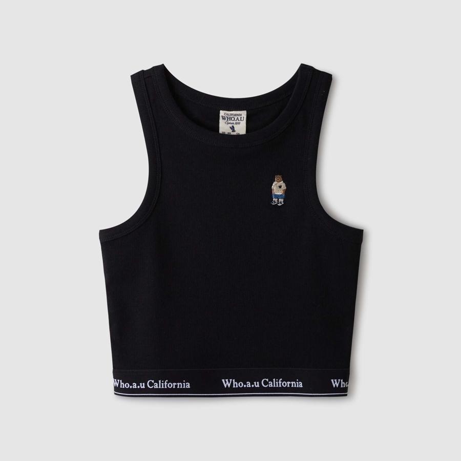 【WHO.A.U】Steve Ribbed Sleeveless Onepiece[B] WHO.A.U] Steve Ribbed Sleeveless[B] | WHRNE2491F, WHRNE3791F