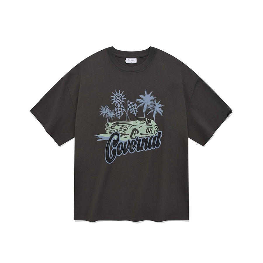 Tシャツ・カットソー COVERNAT Racing Car T-Shirt Charcoal TRC Night Meet T-Shirt Supra, Carbon GSXR, TT TRX (800