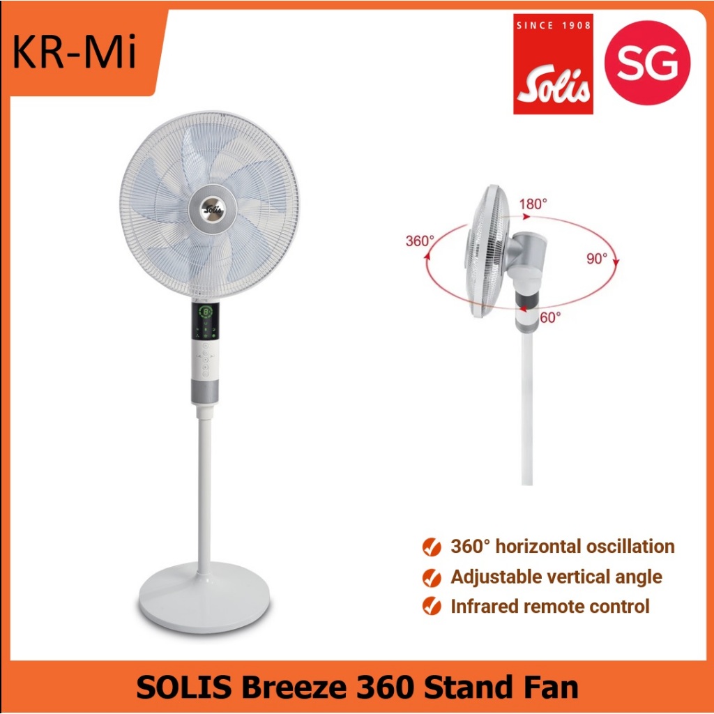 SOLIS BREEZE 360 STAND FAN WITH OSCILLATION AND REMOTE CONTROL | Shopee ...