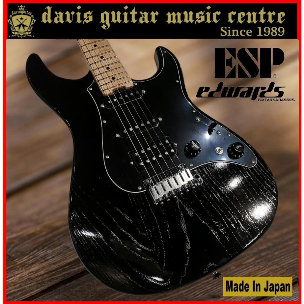 ESP Edwards E-SNAPPER-AS/M Solid Black Electric Guitar Made In 