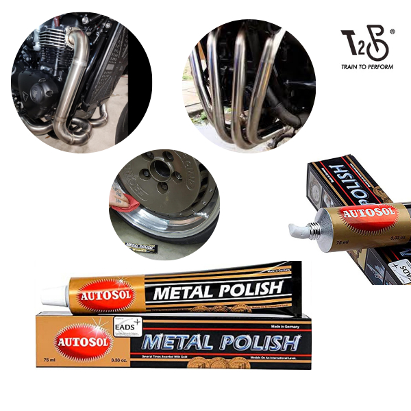 T2P Autosol Metal Polish Tube (35ml) Motorcycle Engine Car Rim Wax ...