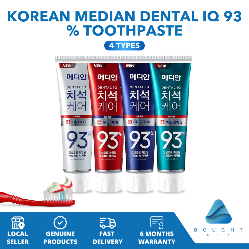 Korean Median Dental IQ 93 % Toothpaste Tartar Care Original Gingivitis ...