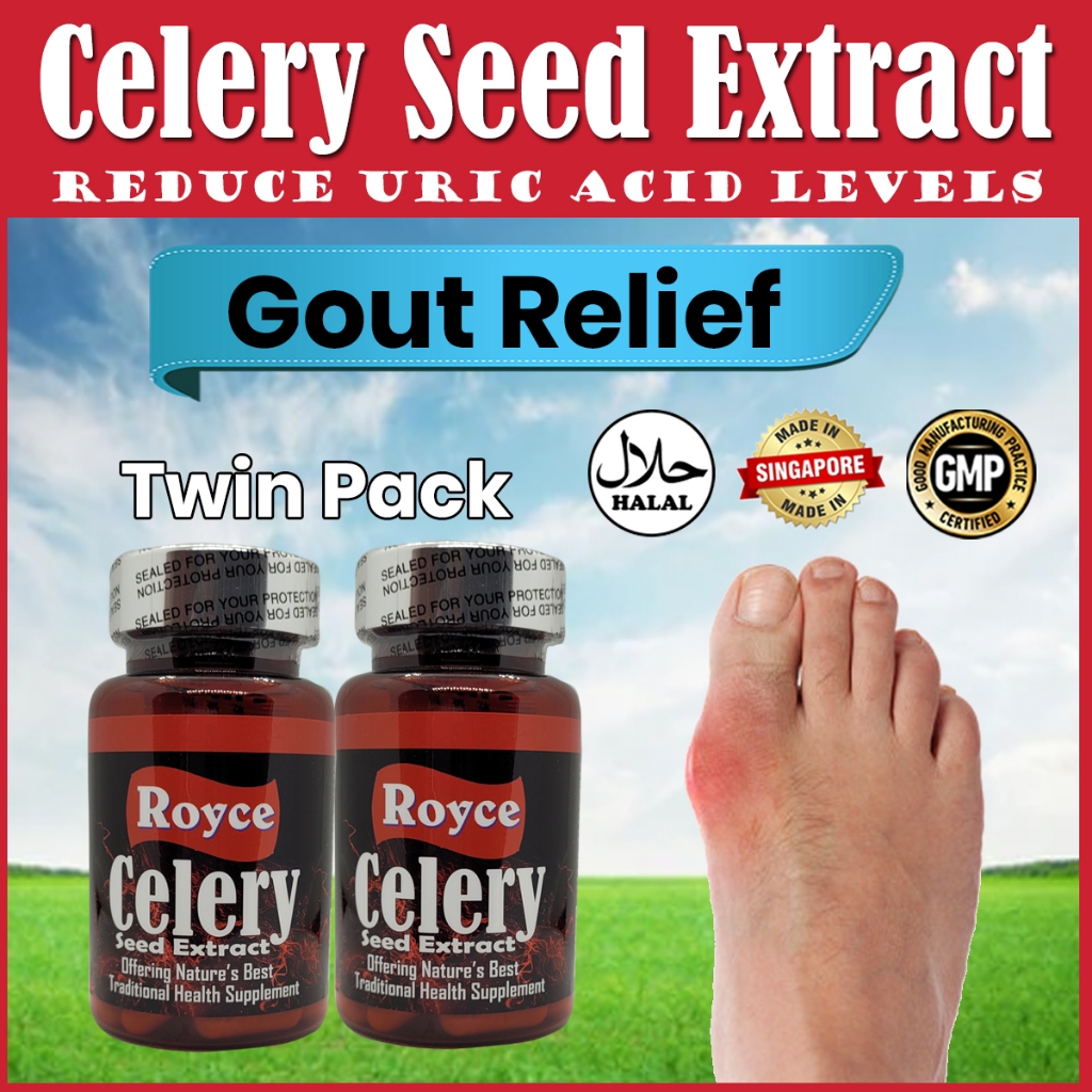 Celery Seed Extract for Gout Twin Pack (60x2) 120 capsules Uric Acid ...