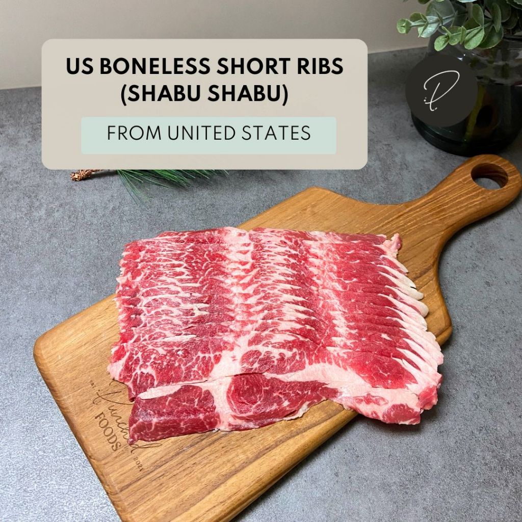 Punched Foods US Boneless Short Ribs Beef Shabu Shabu (Halal) | Shopee ...