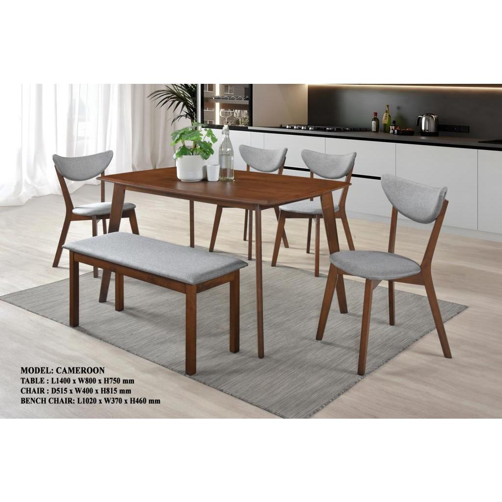 GR Furniture Cameroon Kitchen Dining Table Solid Rubber Wood Dining Set ...