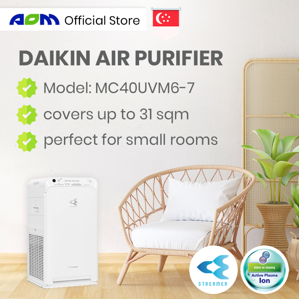DAIKIN Air Purifier MC40UVM6 (31 sqm) Shopee Singapore