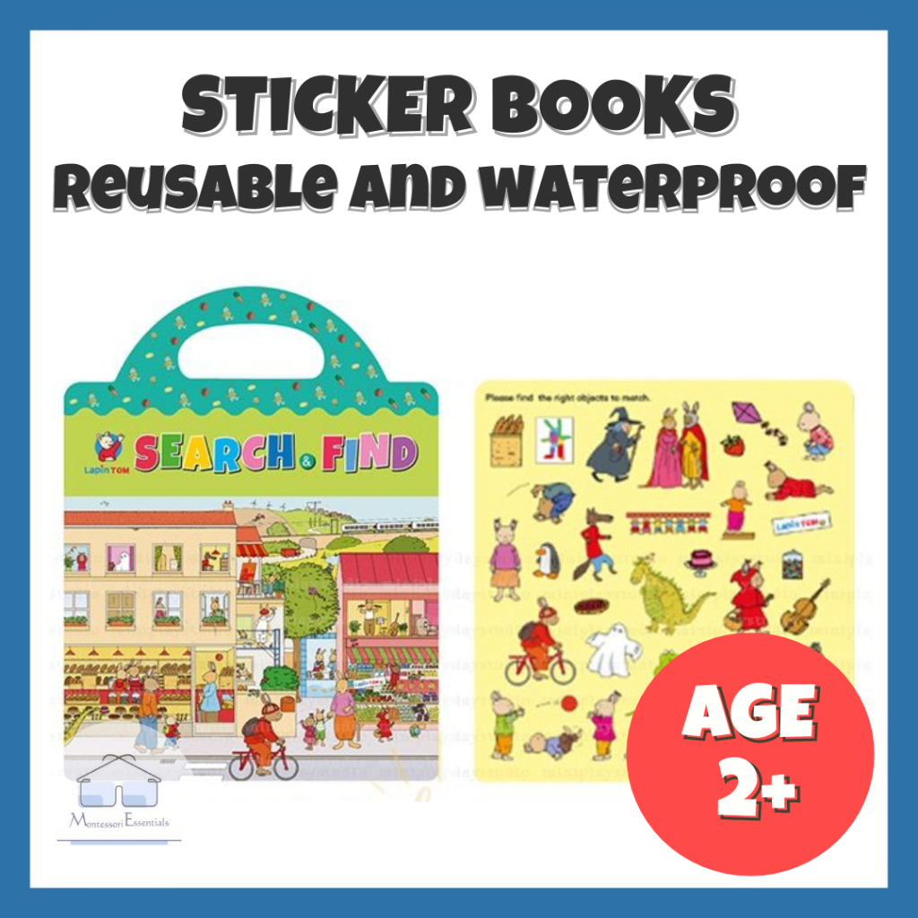 (Search and Find - Green) Reusable First Sticker Books - Waterproof ...