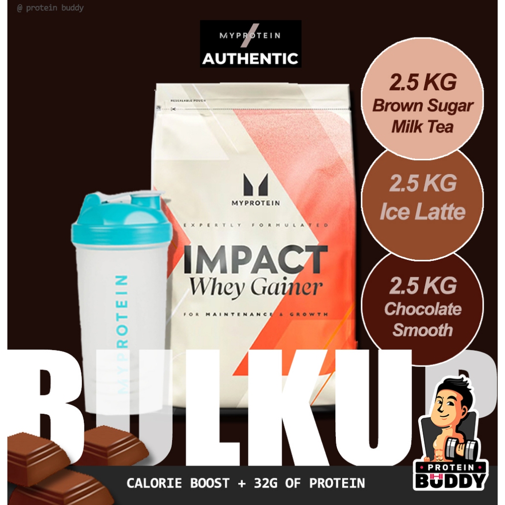 Whey Protein IMPACT Weight Gainer in 1kg or 2.5 kg (with or without MYP