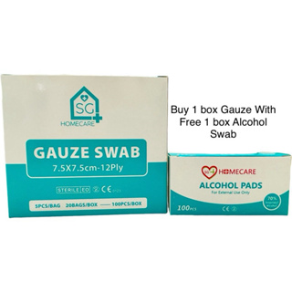 Labtech Gauze Swab 8ply 7.5cm x 7.5cm, 100pcs - Alcare Pharmaceuticals Pte  Ltd