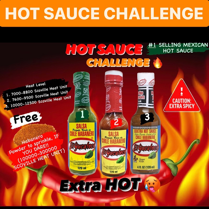 [SG STOCK] 🔥HOT SAUCE CHALLENGE PACK🔥 (EXTRA HOT🌶️🌶️🌶️) THE 1 selling