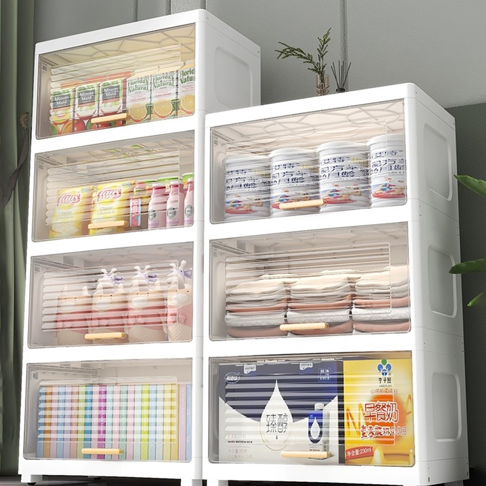 HALE Flip Top Cabinet Chest Storage Plastic Storage Box Home Organizer ...