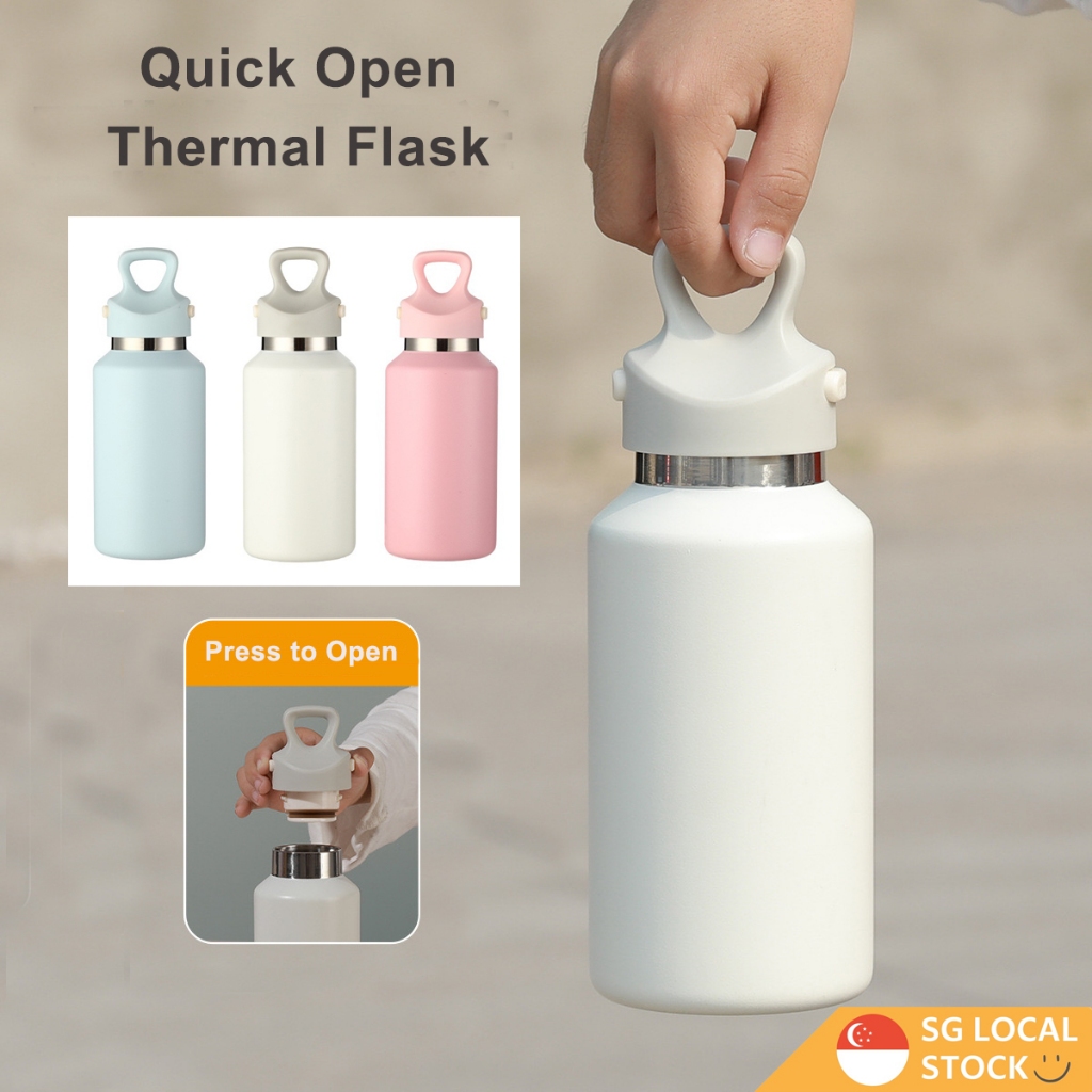 Thermal Flask Quick Opening Threadless Vacuum Insulated Bottle 316 ...