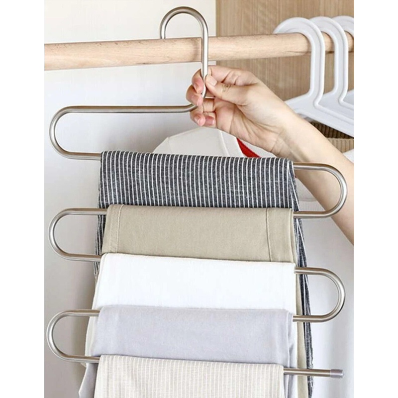 5 Layer trousers rack / Multi layer rack (Stainless steel) | Shopee ...