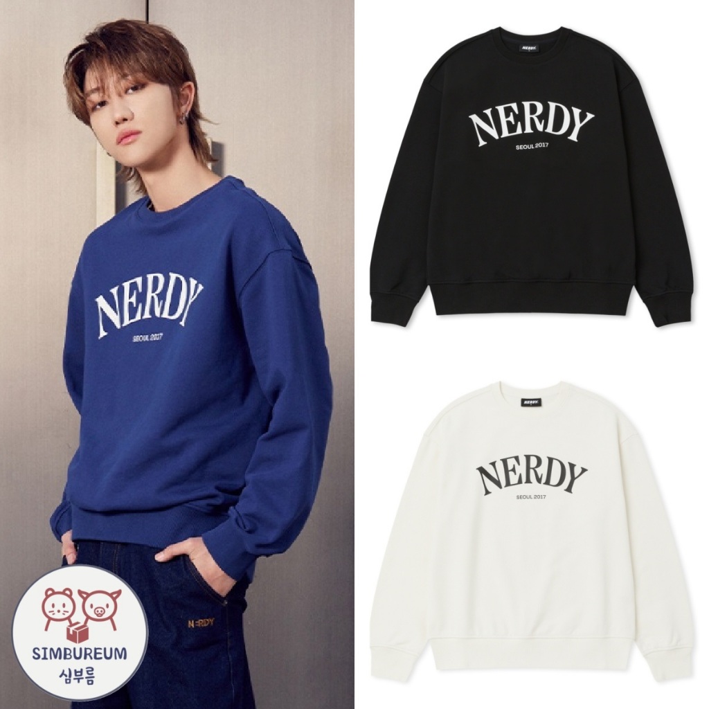 NERDY X Seventeen The 8] Korea Unisex 24SS Serif Arch Logo