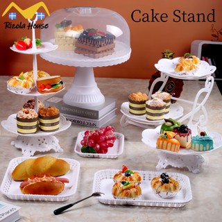 Cake Stand European Metal Cake Stand Glass Mirror Dessert Table Afternoon  Tea Cake Display Stand Wedding Pastry Serving Plate Cake Rack Cake Holder