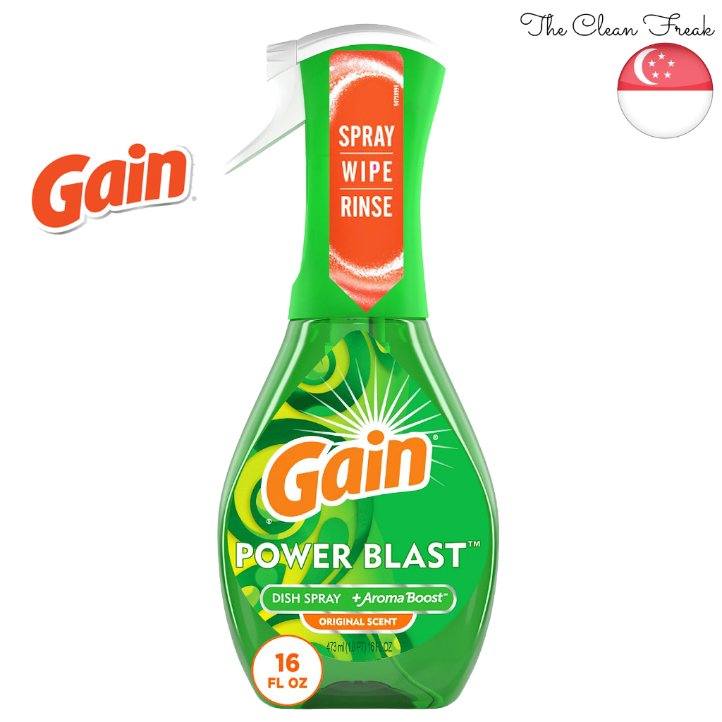 🇸🇬 Gain Ultra Clean Power Blast Dishwashing Liquid Dish Spray +Aroma ...