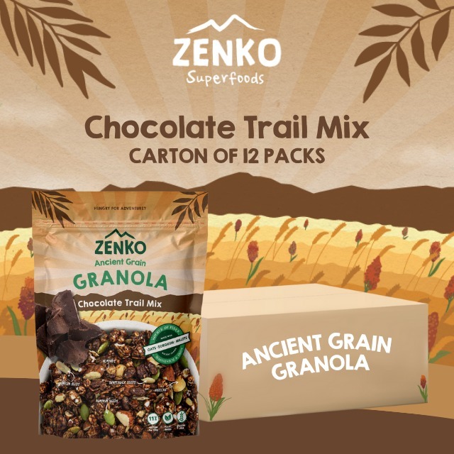 ZENKO Superfoods - Ancient Grain Granola - Chocolate Trail Mix - 12 ...