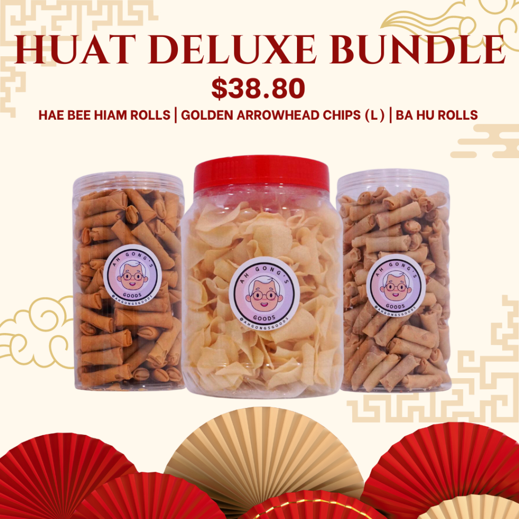 Huat Deluxe Bundle Hae Bee Hiam Crispy Spicy Shrimp Rolls Ba Hu