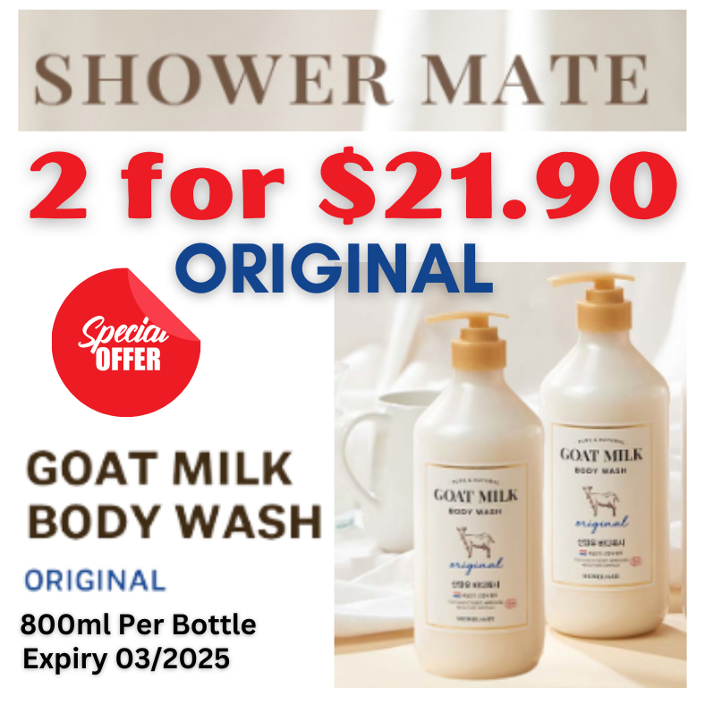 ShowerMate Goat Milk Body Wash Original 800ml X Expiry Date 30.04.2026