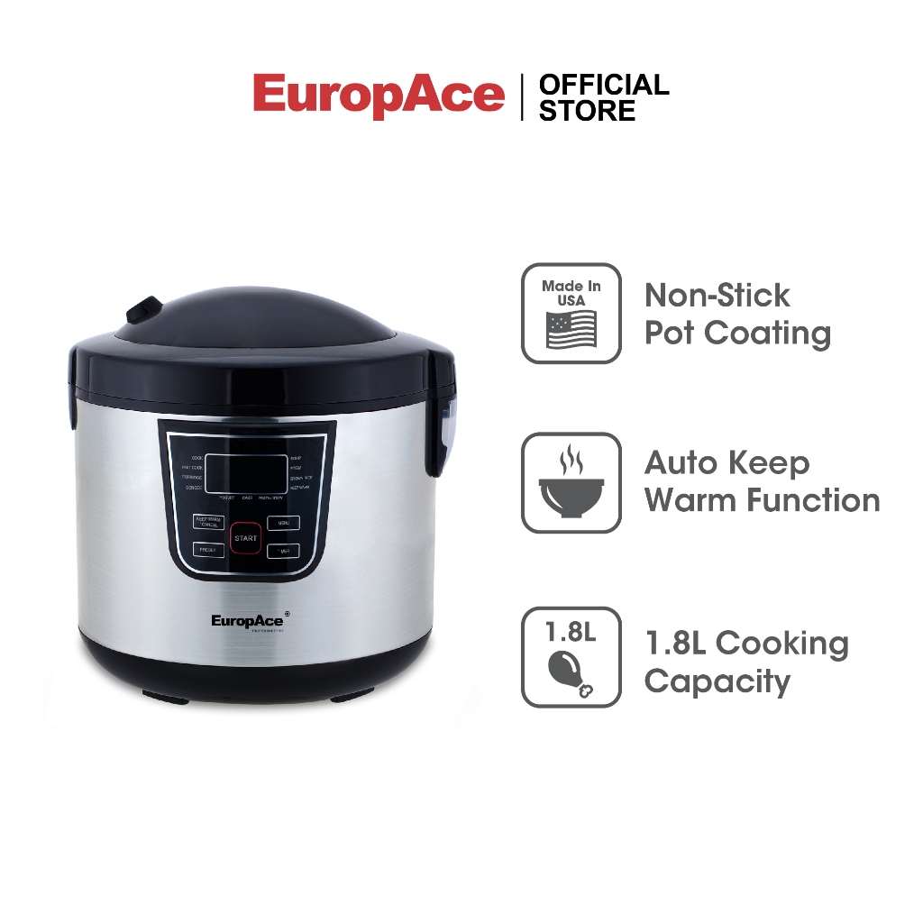 EuropAce 1.8L SMART Rice Cooker ERJ185P Shopee Singapore