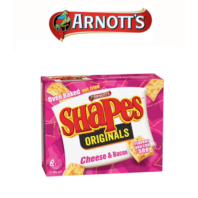 ARNOTTS SHAPES Cheese and Bacon 🍕🇦🇺 AUSTRALIAN BISCUITS 180g | Shopee ...