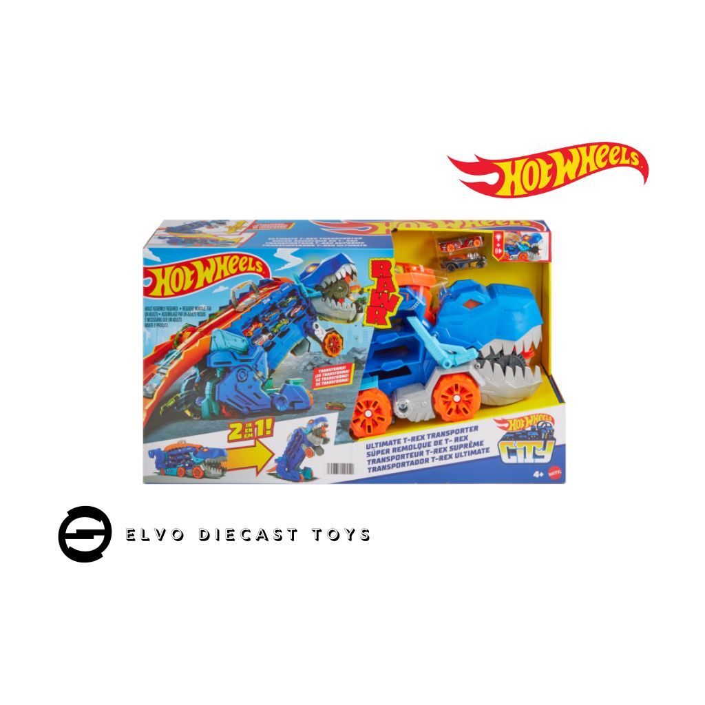 [SG Seller] Mattel Hot Wheels City Ultimate TRex Hauler Transporter Transform from a 20 car