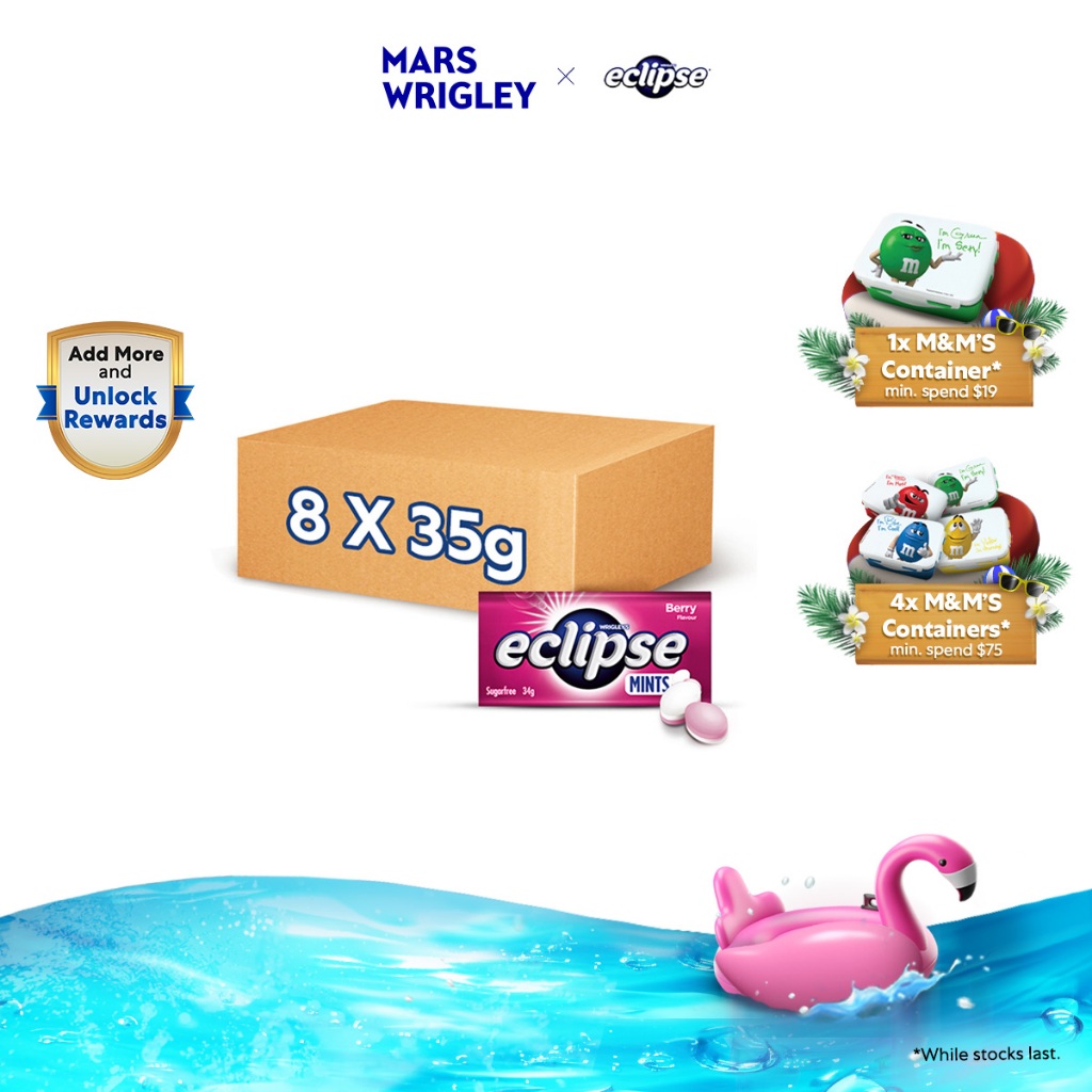 Eclipse Berry Bundle 35g x 8 Mints / Intense Freshness / Gift Shopee