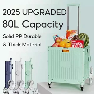 Must See Pmmj Folding Trolley 4 5 Wheels With Optional 360 Universal Wheel Ultra Flexible Lightweight Pp Material