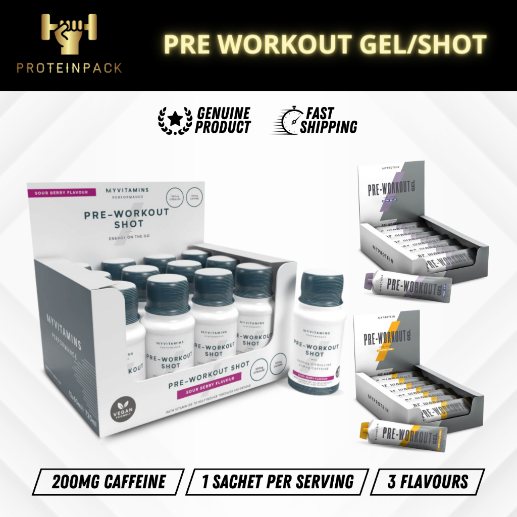 Myprotein Pre Workout Gel/Shot Easy and Convenient Explosive Energy and