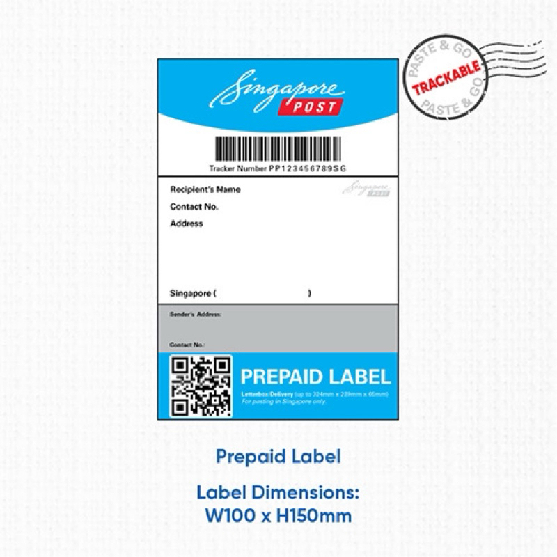 SingPost Prepaid Labels Trackable | Shopee Singapore