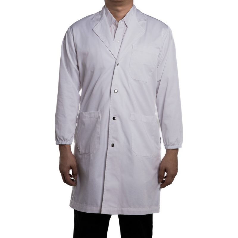 White Lab Coat with Metal Button | Shopee Singapore